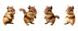© NightTampa - Set of baby cute squirrel isolated on transparent or white background