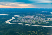 Aerial Of Thompson, Manitoba, Canada