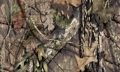 here are some hunting camo texture tree in the woods