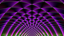 Roof Span Supporting Structure In Deep Purple On A Black Background