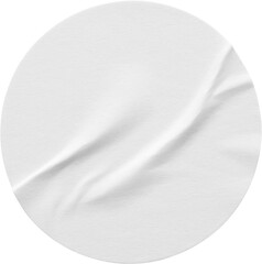 Wall Mural - blank white round paper sticker label isolated on white background