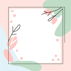 Pastel decorative frame