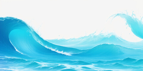 Wall Mural - Ocean wave curve line vector background. Abstract ocean splashing waves. vector illustration.