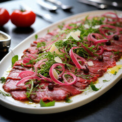 Wall Mural - Homemade carpaccio.