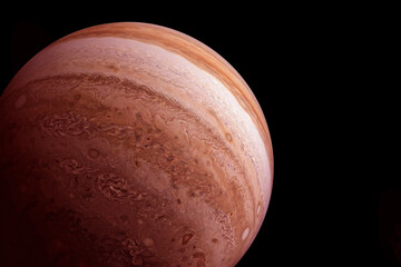 Wall Mural - planet jupiter on a dark background. elements of this image furnished by nasa
