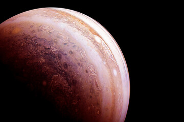 Wall Mural - planet jupiter on a dark background. elements of this image furnished by nasa