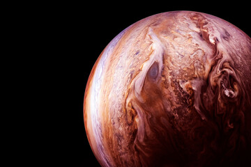 Wall Mural - planet jupiter on a dark background. elements of this image furnished by nasa