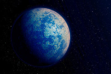 Wall Mural - an exoplanet similar to earth. elements of this image furnished by nasa