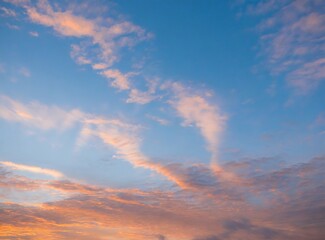 Sky at sunset, sky at sunrise, clouds, orange clouds cirrus clouds, cumulus clouds, sky gradient, sky background at dusk, twilight, nightfall, pink sky, pink clouds, sun, environment, background