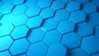 3D Illustration Geometric Hexagonal Abstract lite blue Background, Futuristic and technology concept. 