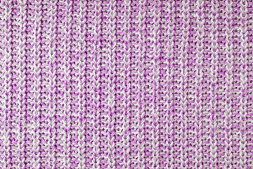 Wall Mural - Jersey textile background , pink white melange knitted wool fabric. Woolen knitwear, sweater, pullover surface texture, textile structure, cloth surface, weaving of knitwear material