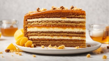 Canvas Print - Delicious honey cake