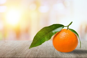 Wall Mural - Tasty fresh ripe orange fruits