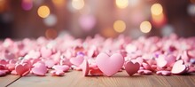 Romantic And Whimsical Pink Hearts Background For A Festive Valentine S Day Celebration