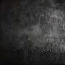 Black Dark Concrete Wall Background. Pattern Board Cement Texture Grunge Dirty Scratched For Show Anthracite Promote Product Urban Floor And Abstract Paper Design Element Decor. Blackboard Blank.