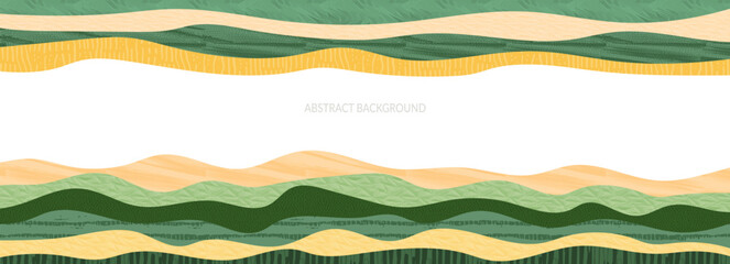 Wall Mural - abstract rice field agriculture vector background. paddy rural farm plantation. pattern of mountain 