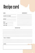 © edgard - White blank paper blank recipe book printable template, v3