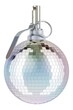Mirror disco ball as grenade, 3D rendering isolated on transparent background