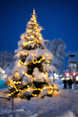 Canvas Print - christmas time in small German village