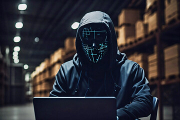 A Man in a Black Hoodie Working on a Laptop