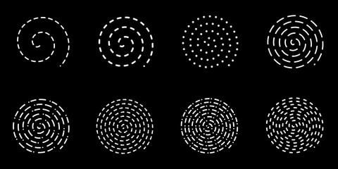 Wall Mural - Collection of simple spirals