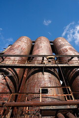 View of Bethlehem Steel steelmaking manufacturing plant in Pennsylvania