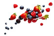 berries levitation, transparent background