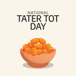 Flyers honoring National Tater Tot Day or promoting associated events can utilize National Tater Tot Day vector graphics. design of flyers, celebratory materials.