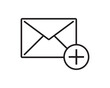 Email mail add vector icon symbol design illustration