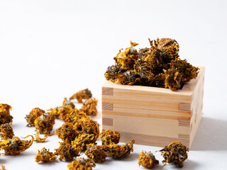 Wall Mural - dried chrysanthemum flowers, dried tea