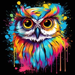Wall Mural - owl in the night