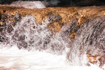 Sticker - Waterfall on a rocky river in the mountains