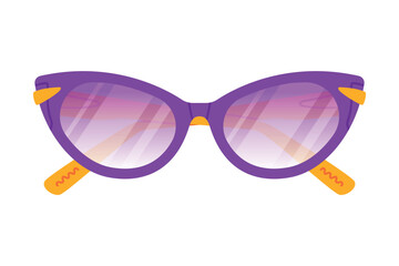 Sticker - Pair of Glasses and Shades for Sun Shine Protection Vector Illustration