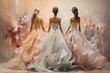 A ballet of pastel hues delicately blending together, reminiscent of a watercolor painting