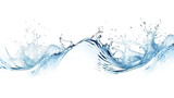Water wave splash isolated on transparent background.