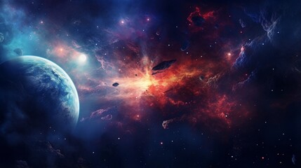 planets, stars and galaxies in outer space showing the beauty of space exploration. beautiful , star