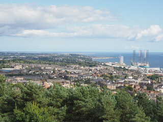 Wall Mural - Aerial view of Dundee from Law hill