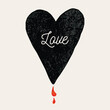 Love heart valentine. Vector illustration.