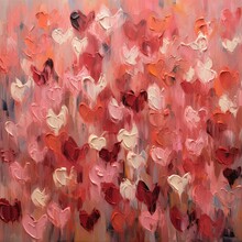 抽象油絵ハートアート 無料画像 - Public Domain Pictures