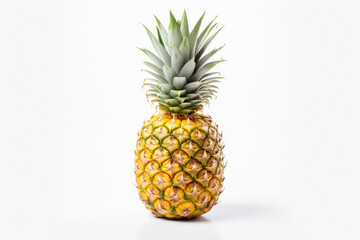 Poster - pineapple on white background