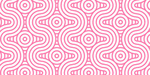 Modern Diamond Geometric Ocean Spiral Pattern And Abstract Circle Wave Lines. Pink Seamless Tile Stripe Geomatics Overlapping Create Retro Square Line Backdrop Pattern Background. Overlapping Pattern.