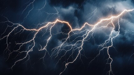 Wall Mural - a collection of lightning bolts illuminating the sky. perfect for adding drama and excitement to any