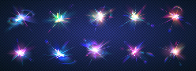 plasma light clots color vector illustration set. abstract power explosion with flashes and sparkles