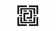 logo symbol rectangular maze on a white background isolated