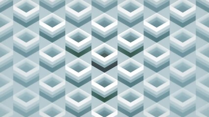 Poster - Abstract seamless loop animation of a group of squares. 3d rendering 4K