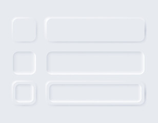 Wall Mural - neumorphic buttons. simple trendy design elements ui components isolated on light background. contro