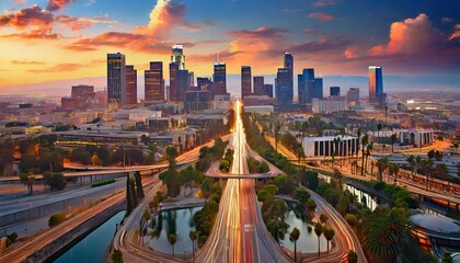 Wall Mural - Summer time in los angeles