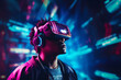 © ADDICTIVE STOCK - Generative AI image of a man in virtual reality headset