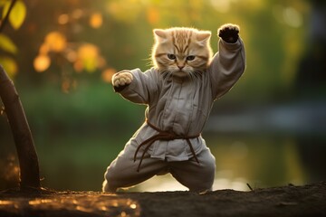 Poster - kung fu kitten