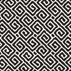 Wall Mural - vector seamless hand-painted pattern. abstract decorative background with brush strokes. monochrome 